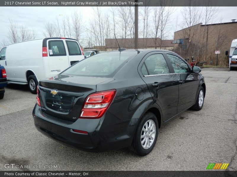 Nightfall Gray Metallic / Jet Black/Dark Titanium 2017 Chevrolet Sonic LT Sedan