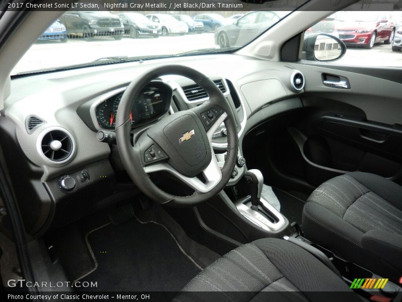 Nightfall Gray Metallic / Jet Black/Dark Titanium 2017 Chevrolet Sonic LT Sedan