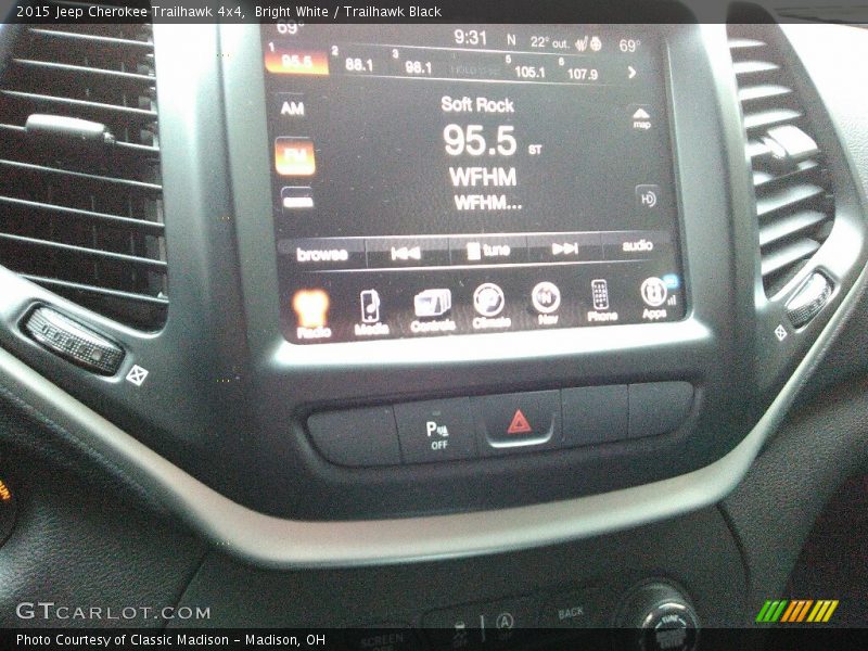 Bright White / Trailhawk Black 2015 Jeep Cherokee Trailhawk 4x4