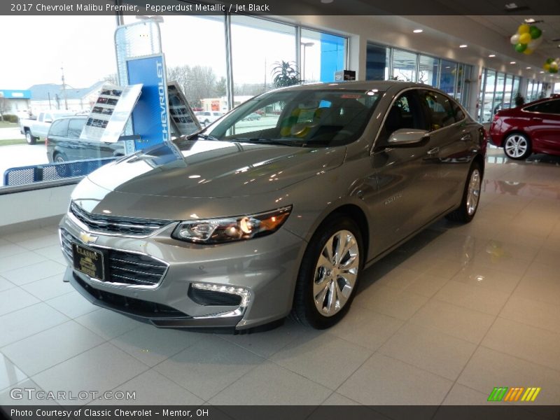 Pepperdust Metallic / Jet Black 2017 Chevrolet Malibu Premier