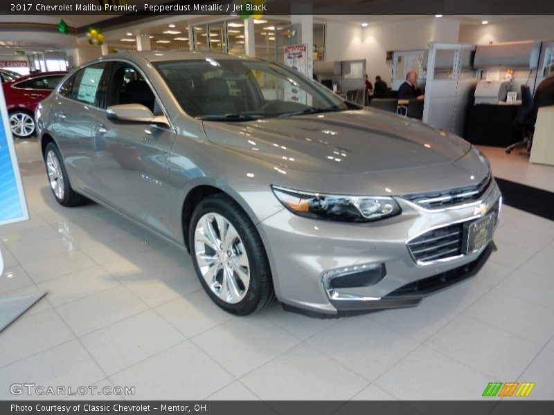 Pepperdust Metallic / Jet Black 2017 Chevrolet Malibu Premier