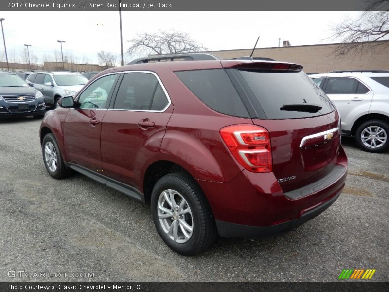 Siren Red Tintcoat / Jet Black 2017 Chevrolet Equinox LT