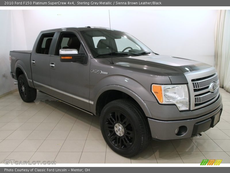 Sterling Grey Metallic / Sienna Brown Leather/Black 2010 Ford F150 Platinum SuperCrew 4x4