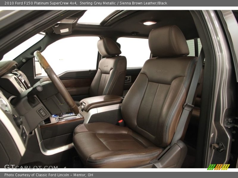 Sterling Grey Metallic / Sienna Brown Leather/Black 2010 Ford F150 Platinum SuperCrew 4x4