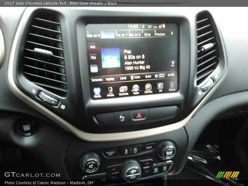 Billet Silver Metallic / Black 2017 Jeep Cherokee Latitude 4x4