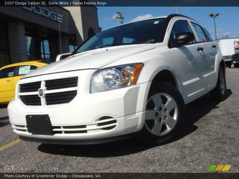 Stone White / Pastel Pebble Beige 2007 Dodge Caliber SE