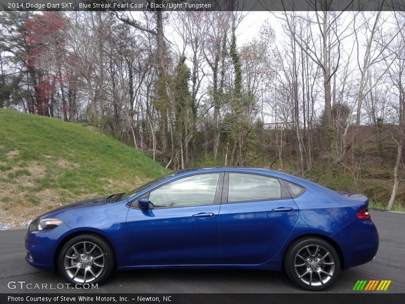 Blue Streak Pearl Coat / Black/Light Tungsten 2014 Dodge Dart SXT