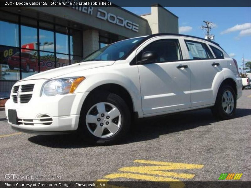 Stone White / Pastel Pebble Beige 2007 Dodge Caliber SE