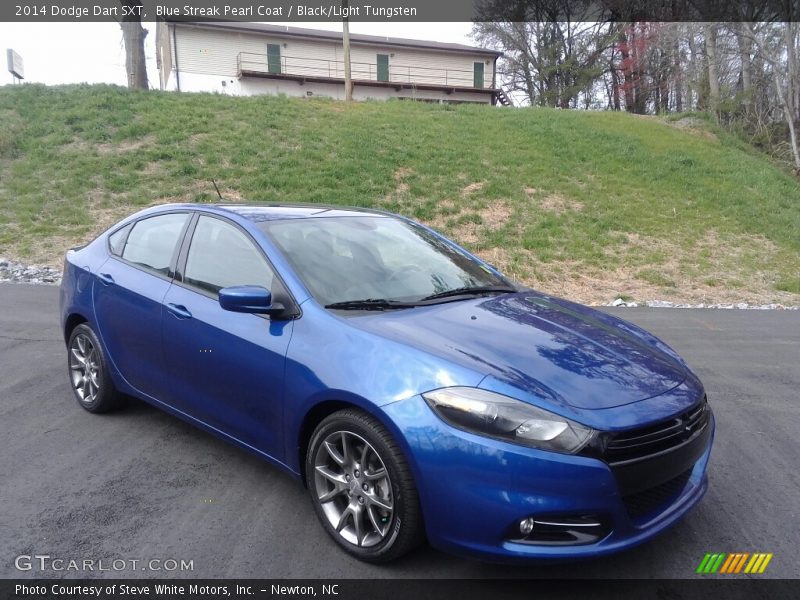 Blue Streak Pearl Coat / Black/Light Tungsten 2014 Dodge Dart SXT