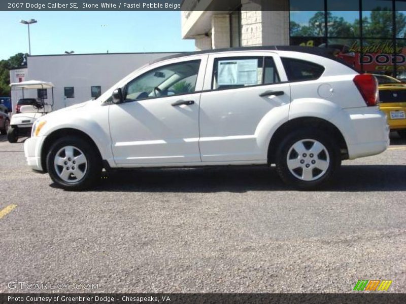 Stone White / Pastel Pebble Beige 2007 Dodge Caliber SE