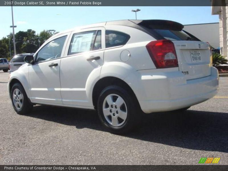 Stone White / Pastel Pebble Beige 2007 Dodge Caliber SE