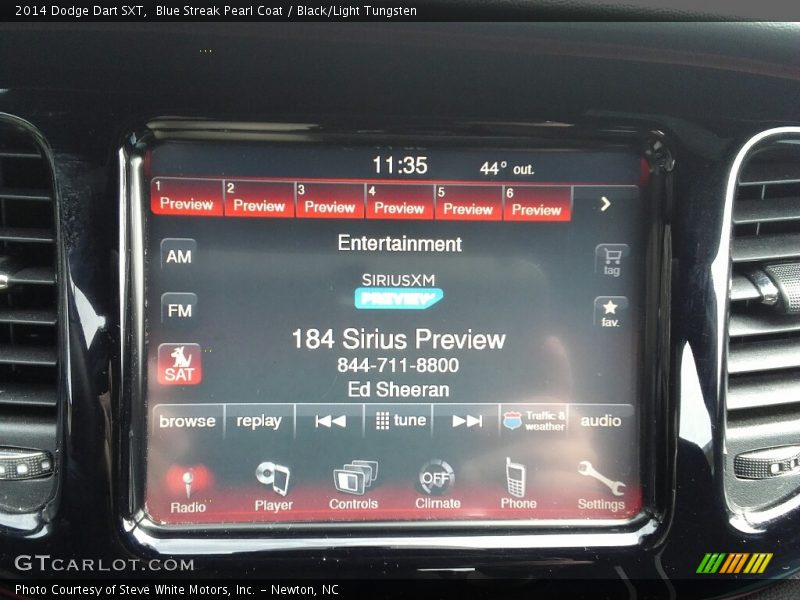 Blue Streak Pearl Coat / Black/Light Tungsten 2014 Dodge Dart SXT