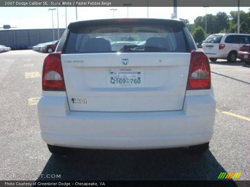 Stone White / Pastel Pebble Beige 2007 Dodge Caliber SE