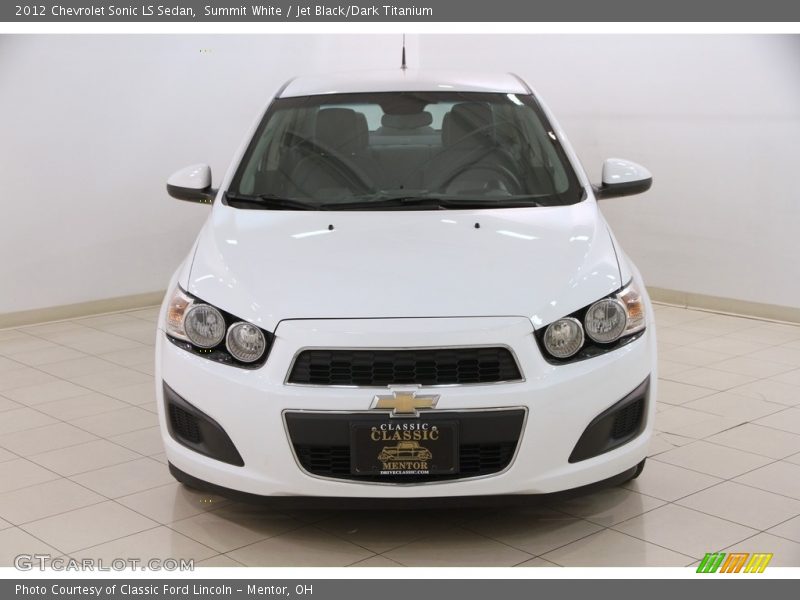 Summit White / Jet Black/Dark Titanium 2012 Chevrolet Sonic LS Sedan
