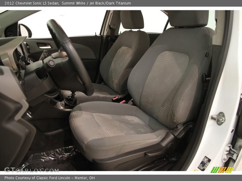Summit White / Jet Black/Dark Titanium 2012 Chevrolet Sonic LS Sedan