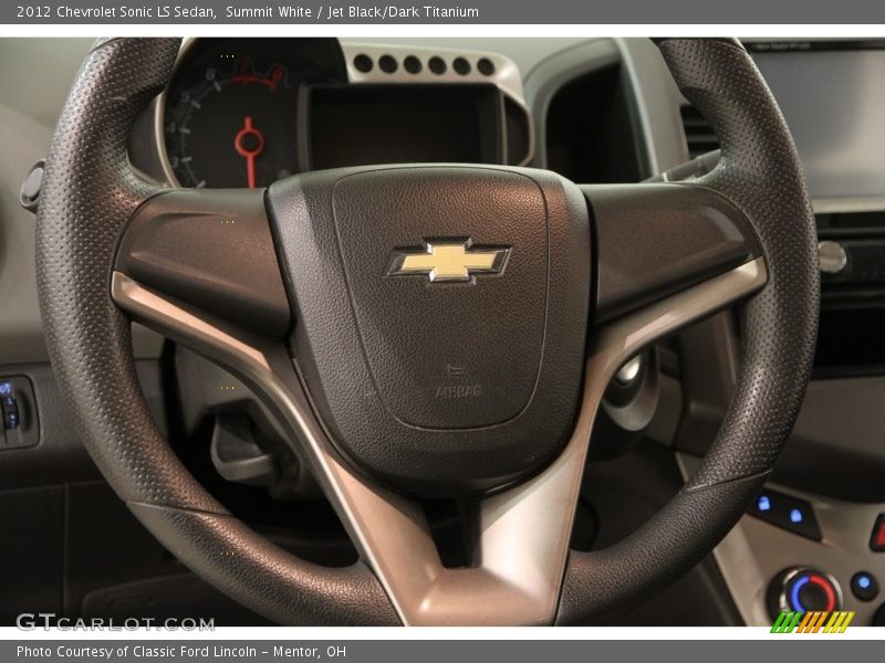 Summit White / Jet Black/Dark Titanium 2012 Chevrolet Sonic LS Sedan