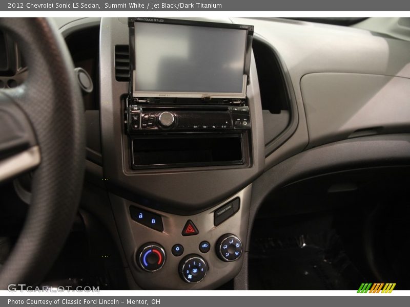 Summit White / Jet Black/Dark Titanium 2012 Chevrolet Sonic LS Sedan