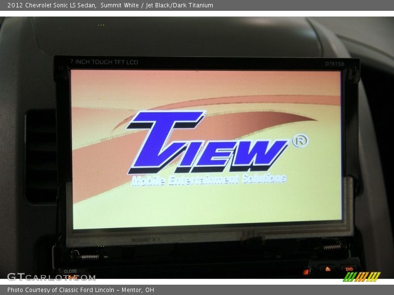 Summit White / Jet Black/Dark Titanium 2012 Chevrolet Sonic LS Sedan