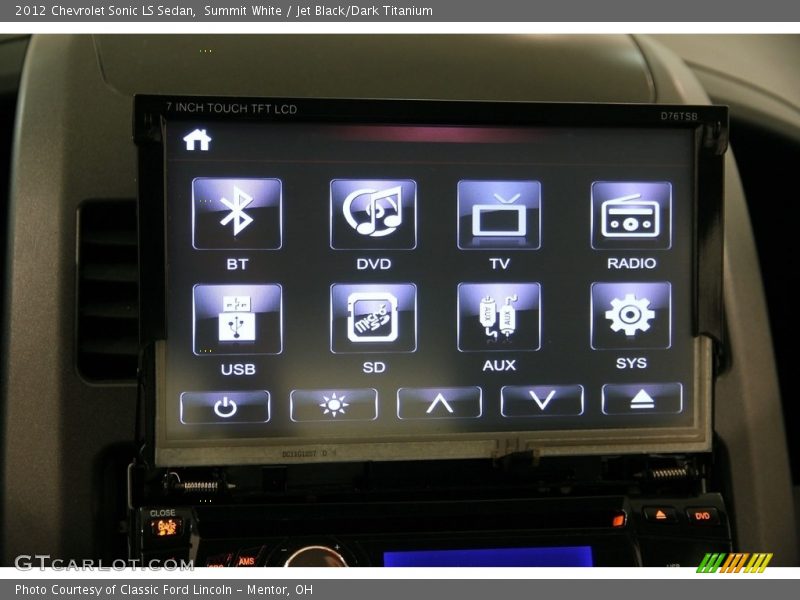 Summit White / Jet Black/Dark Titanium 2012 Chevrolet Sonic LS Sedan