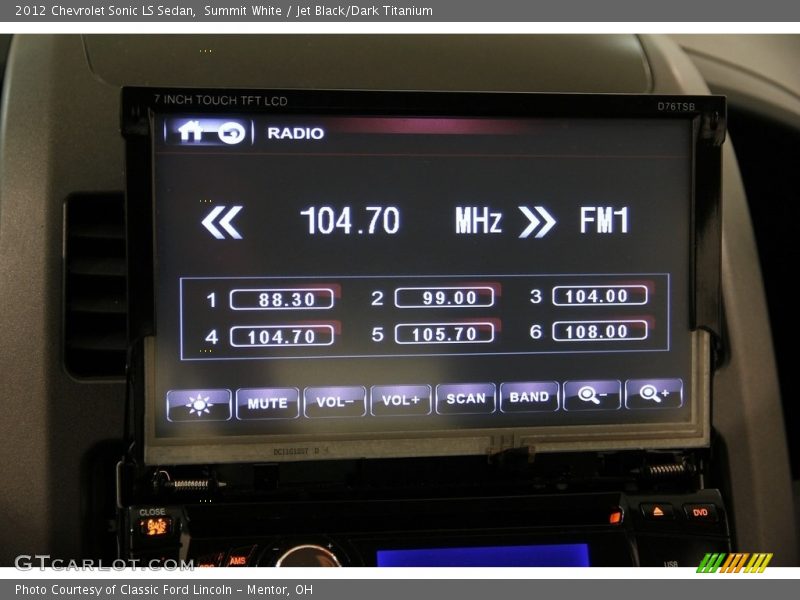 Summit White / Jet Black/Dark Titanium 2012 Chevrolet Sonic LS Sedan