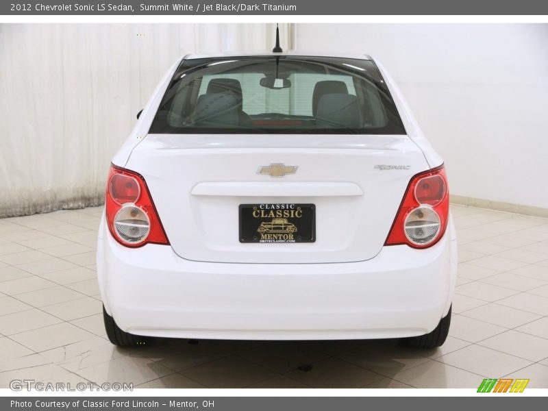 Summit White / Jet Black/Dark Titanium 2012 Chevrolet Sonic LS Sedan