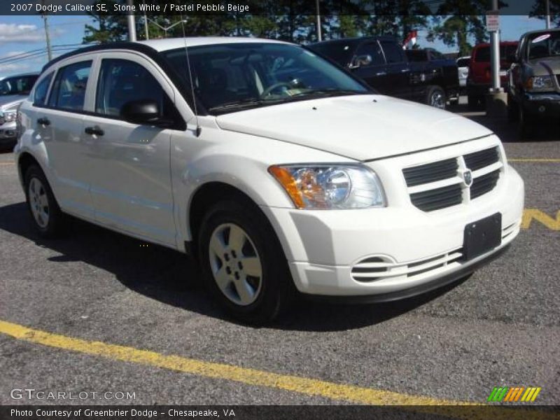 Stone White / Pastel Pebble Beige 2007 Dodge Caliber SE