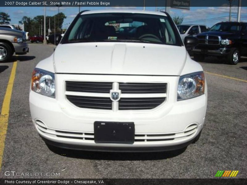 Stone White / Pastel Pebble Beige 2007 Dodge Caliber SE