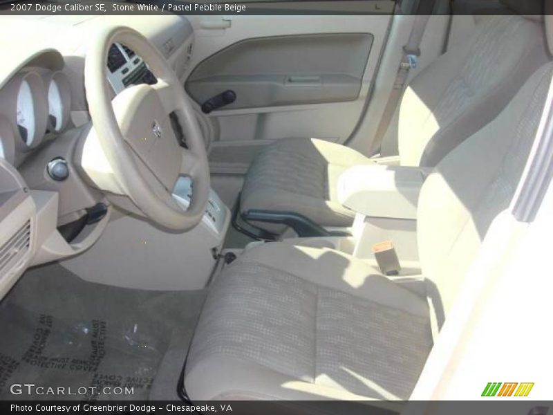 Stone White / Pastel Pebble Beige 2007 Dodge Caliber SE