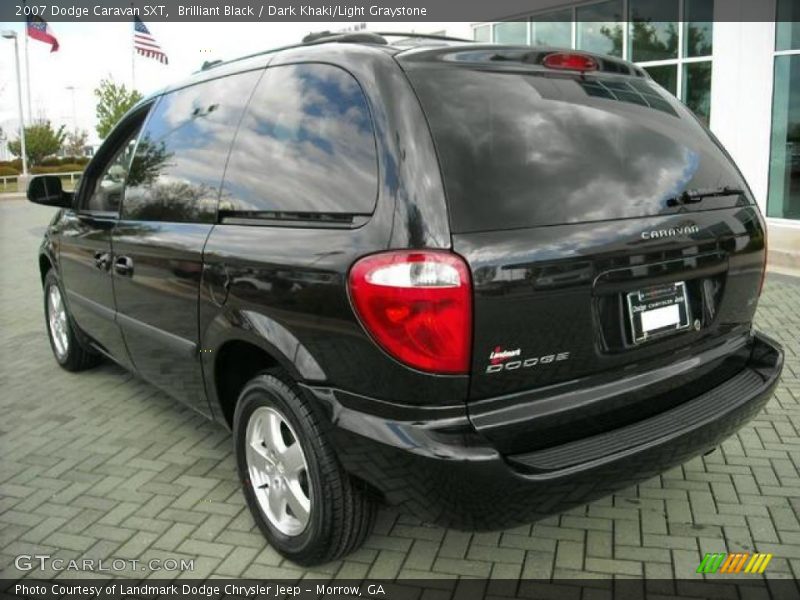 Brilliant Black / Dark Khaki/Light Graystone 2007 Dodge Caravan SXT