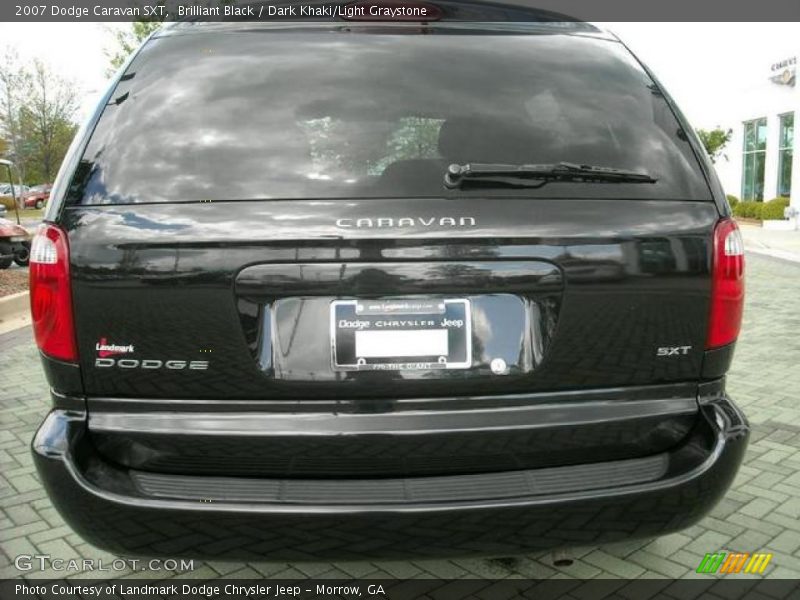Brilliant Black / Dark Khaki/Light Graystone 2007 Dodge Caravan SXT