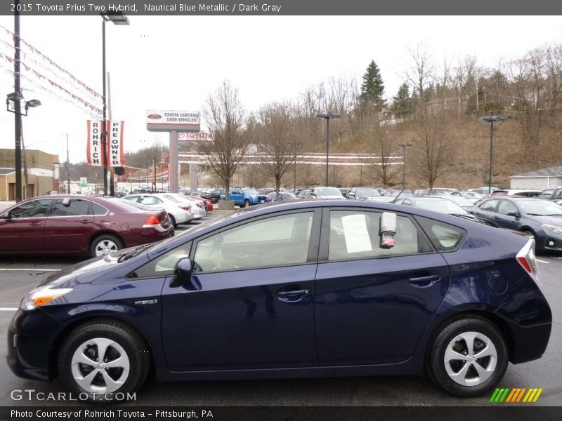 Nautical Blue Metallic / Dark Gray 2015 Toyota Prius Two Hybrid