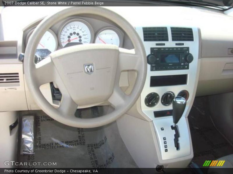 Stone White / Pastel Pebble Beige 2007 Dodge Caliber SE