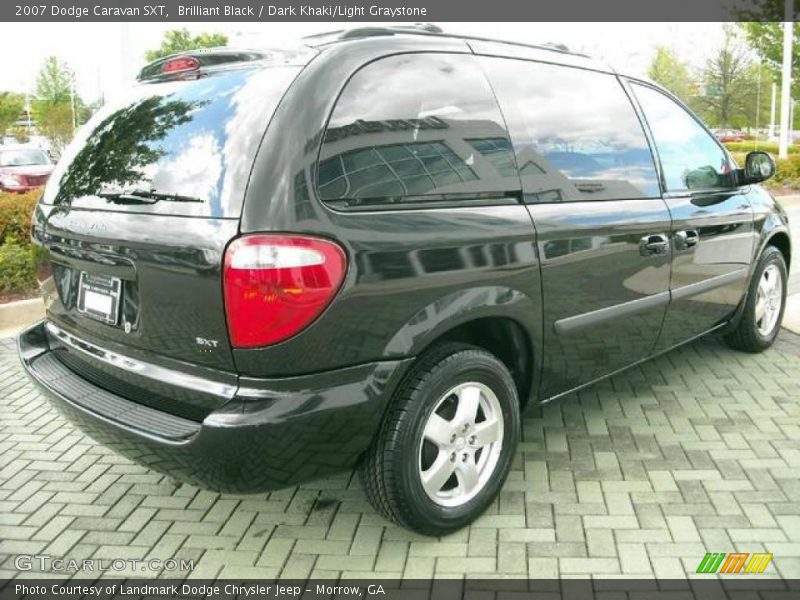 Brilliant Black / Dark Khaki/Light Graystone 2007 Dodge Caravan SXT
