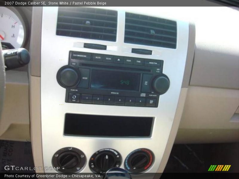 Stone White / Pastel Pebble Beige 2007 Dodge Caliber SE