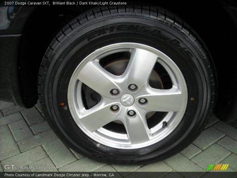 Brilliant Black / Dark Khaki/Light Graystone 2007 Dodge Caravan SXT