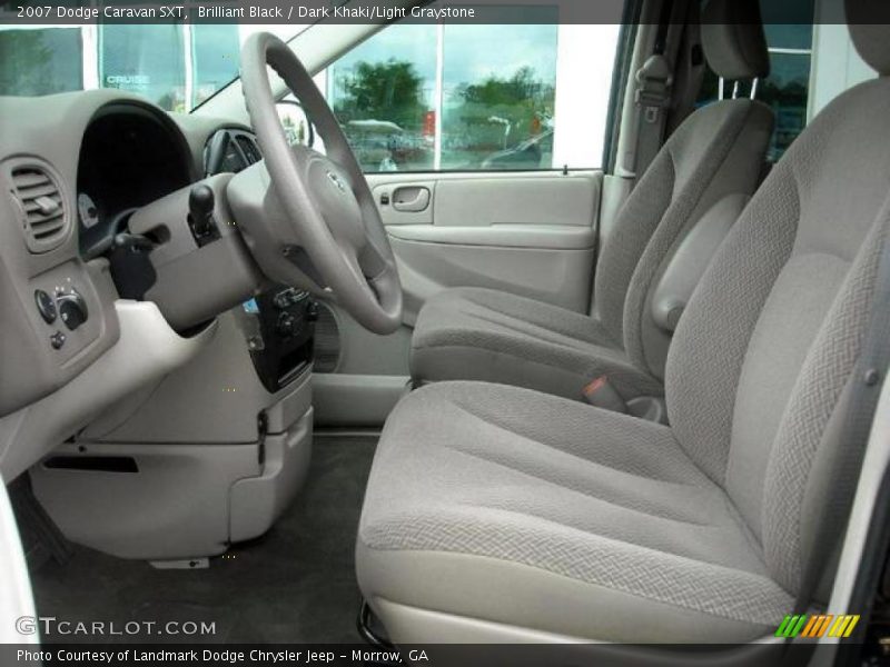 Brilliant Black / Dark Khaki/Light Graystone 2007 Dodge Caravan SXT