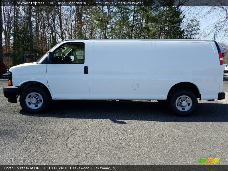 Summit White / Medium Pewter 2017 Chevrolet Express 3500 Cargo Extended WT
