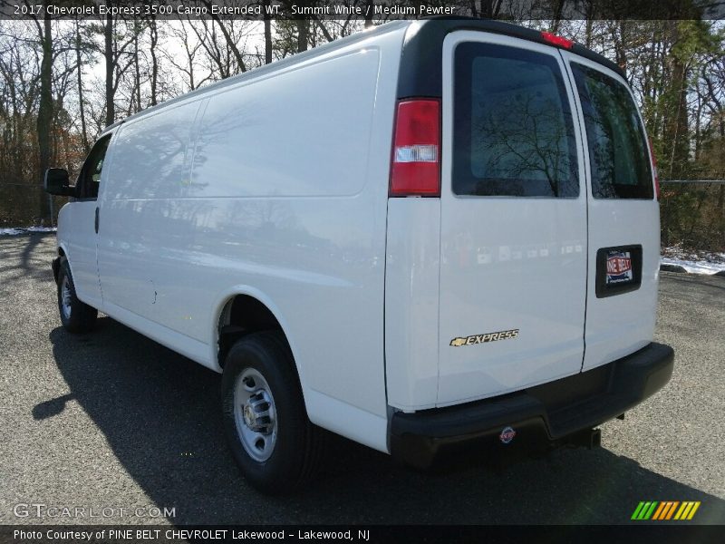 Summit White / Medium Pewter 2017 Chevrolet Express 3500 Cargo Extended WT