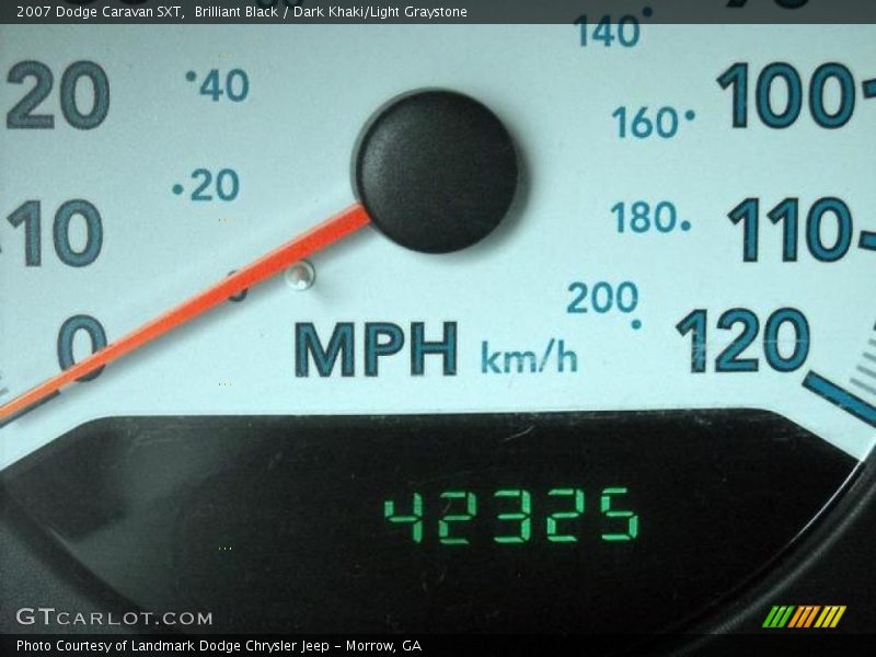 Brilliant Black / Dark Khaki/Light Graystone 2007 Dodge Caravan SXT