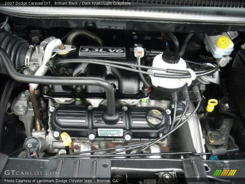 Brilliant Black / Dark Khaki/Light Graystone 2007 Dodge Caravan SXT