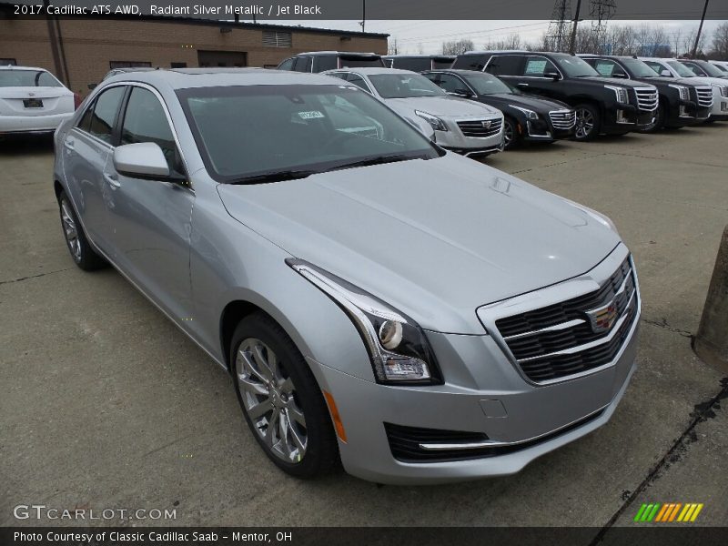 Radiant Silver Metallic / Jet Black 2017 Cadillac ATS AWD
