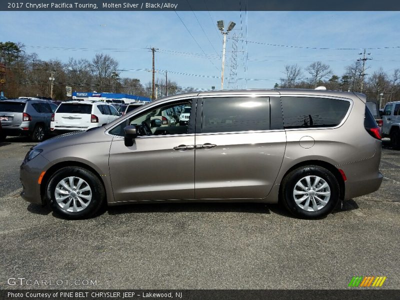 Molten Silver / Black/Alloy 2017 Chrysler Pacifica Touring