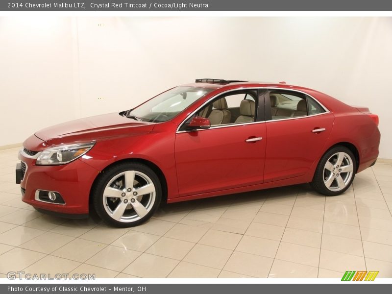 Crystal Red Tintcoat / Cocoa/Light Neutral 2014 Chevrolet Malibu LTZ
