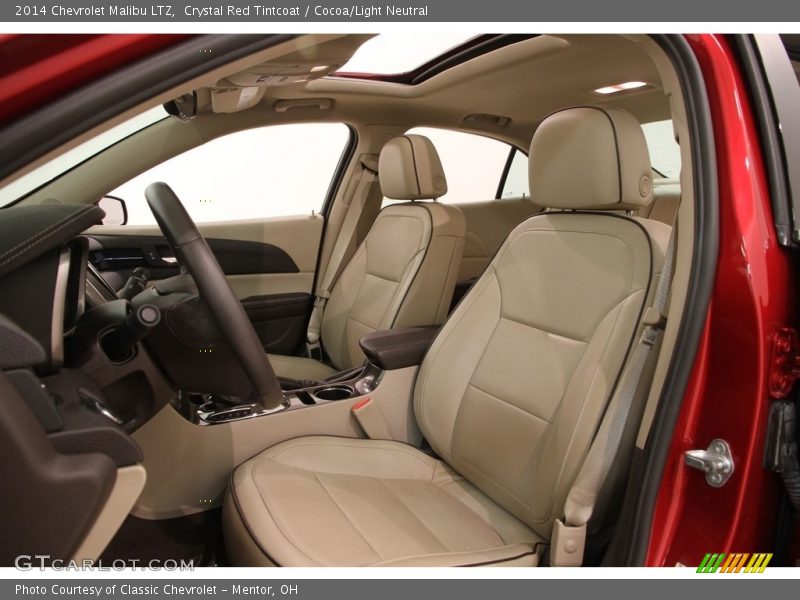 Crystal Red Tintcoat / Cocoa/Light Neutral 2014 Chevrolet Malibu LTZ