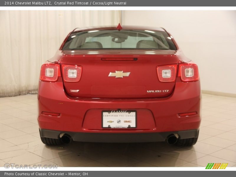 Crystal Red Tintcoat / Cocoa/Light Neutral 2014 Chevrolet Malibu LTZ
