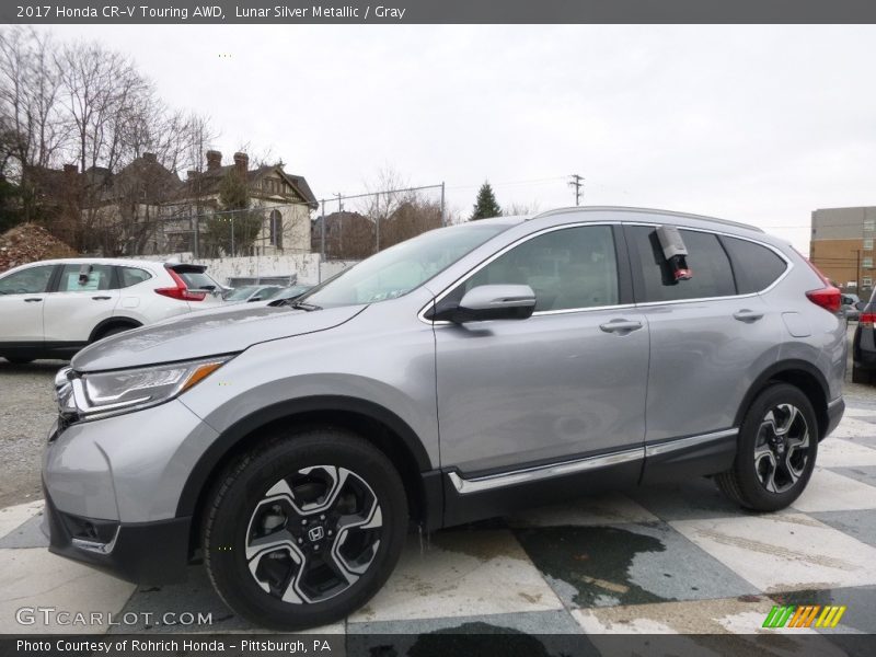 Lunar Silver Metallic / Gray 2017 Honda CR-V Touring AWD