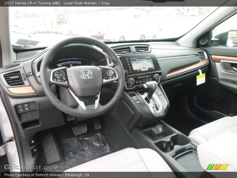 Lunar Silver Metallic / Gray 2017 Honda CR-V Touring AWD