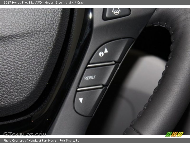 Modern Steel Metallic / Gray 2017 Honda Pilot Elite AWD