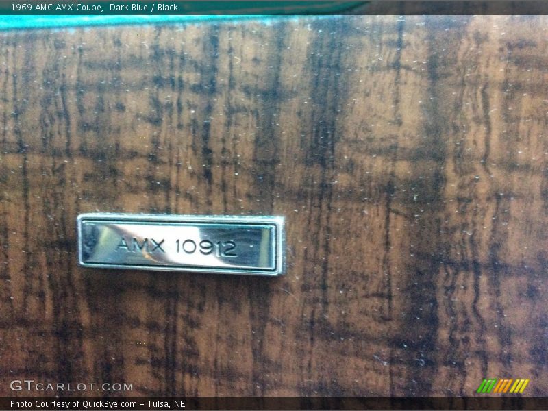 Info Tag of 1969 AMX Coupe