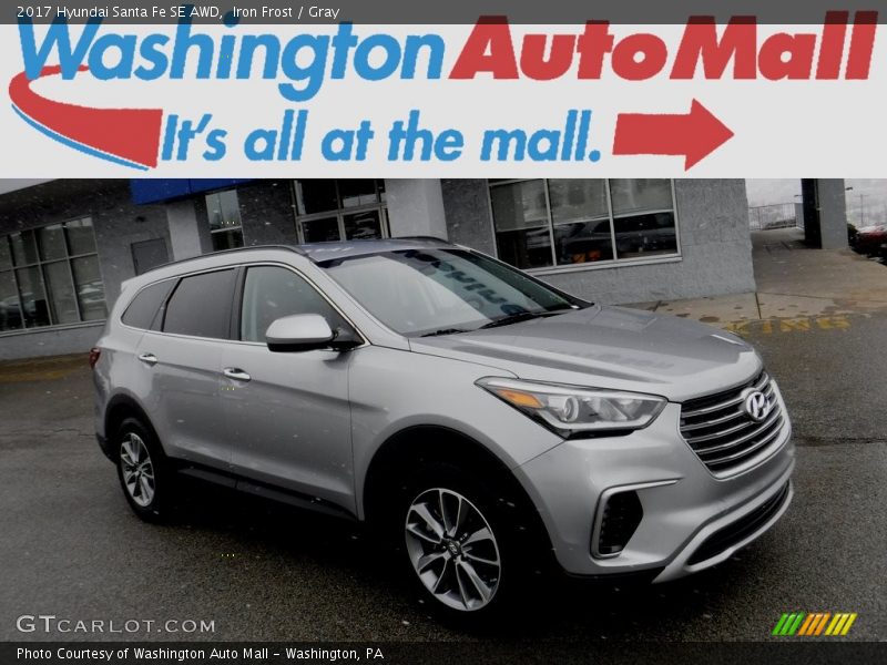 Iron Frost / Gray 2017 Hyundai Santa Fe SE AWD